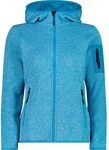 CMP Damen Giacca In Knit-tech Da Donna Con Cappuccio Fisso Jacke, Niagara-B. Blue,
