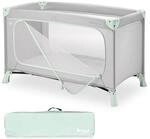 hauck Dream N Play Plus, Dusty Mint - Kinderreisebett mit Transporttasche - Gro&szlig;er