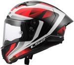 LS2, Integraler Motorradhelm THUNDER GP AERO RAUTE Gloss White Red, XS