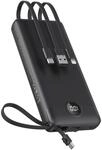 VEEKTOMX Powerbank 20000mAh Power Bank mit integrierten Kabeln USB C Externe