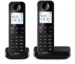 Philips Duo D2702B Schnurloses Festnetztelefon, 11,6 cm (4,6 Zoll), vertikales