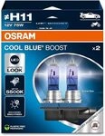 Osram COOL BLUE&reg; BOOST, H11, Halogen-Scheinwerferlampen, H&auml;ngebox, offroad