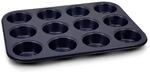 Zyliss E980200 Muffinform, Antihaftbeschichtung, Carbonstahl, Dunkelblau, Blech f&uuml;r