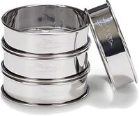Patisse 4er Set Edelstahl Tortenringe mit Rand 8 x 2,5 cm