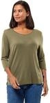 Jack Wolfskin Damen Mola 3/4 T W T-Shirt, Bay Leaf, Large