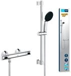 GROHE Precision Flow, Duschset mit Thermostat wassersparend, 8l pro Min (Duscharmatur