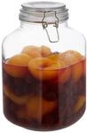 Relaxdays, klar 3 Liter Einmachglas, zum Konservieren, Gastro, B&uuml;gelverschluss,