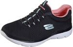 Skechers Damen Summits 12980 Turnschuhe, Black Mesh / Pink Trim, 38 EU