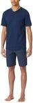 Schiesser Herren Schlafanzug kurz V-Ausschnitt - Nightwear Set, Admiral_182200,...