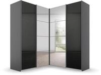 Rauch M&ouml;bel Quadra Schrank Eckschrank Schwebet&uuml;renschrank, Grau metallic-Hochglanz