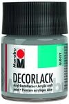 Marabu 11300005782 - Decorlack Acryl Metallic-Silber 782, 50 ml, hochgl&auml;nzender