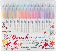 Pentel Brush Sign Pen Twin SESW30C Faserschreiber, 2 pinsel&auml;hnliche Spitzen,