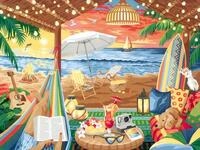 Ravensburger CreArt Gem&uuml;tliche Strandh&uuml;tte - Malen nach Zahlen Erwachsene