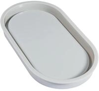 Rayher Silikon-Gie&szlig;form Untersetzer oval, 17,8 x 9,5 cm, H&ouml;he 1,6 cm, zum