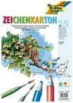folia 8400 - Zeichenkarton, 120 g/qm, DIN A3, 25 Blatt, wei&szlig; - Zeichenpapier f&uuml;r