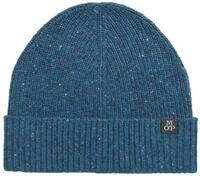 Marc O'Polo Herren Strickm&uuml;tze aus Woll-Mix Beanie, Blau (Navy Gray), One Size