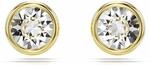 Swarovski Imber Ohrstecker, Wei&szlig;e und Vergoldete Ohrringe mit Strahlenden...