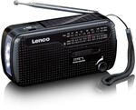 Lenco MCR-113BK Notfallradio mit Kurbel, Solar, Powerbank, FM/KG Radio,...