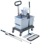 Vileda Professional, UltraSpeed Pro Doppelfahreimer Ready‑to‑Go Set 25L/10L mit