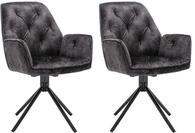 byLIVING Esszimmerstuhl 2er-Set Sarina, 360&deg; drehbar, Metallgestell schwarz