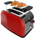 Cecotec Vertikaler Toaster Toastin' time 850 Red, 850W, Doppelter Kurzschlitz...
