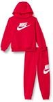 Nike Unisex Baby Club Fleece Tracksuit, Rot/Wei&szlig;, 12 Monate EU