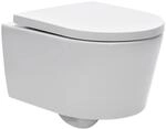 SAT Brevis Wandmontage Toilette, Kunststoff, Verdeckte Befestigung, Rimless Design,