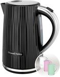 Russell Hobbs Wasserkocher [1,7L 2400W] Eden Schwarz, Edelstahlakzente