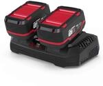 G&uuml;de Ladeger&auml;t & Akkupack Starter-Kit LGAP 2-18-3040 (18 V, 2X 4,0 Ah Akkupack und
