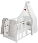 roba Babybett Set Adam & Eule - 70 x 140 cm - Mitwachsendes Kinderbett mit