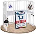 babybay Maxi extra gro&szlig;es Beistellbett aus massivem Buchenholz / Kinderbett H&ouml;he
