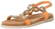 Tamaris Damen Sandalen Leder Sommer; ORANGE/orange; 37 EU