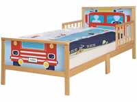 roba Toddler-Themenbett 'Car' - Komfortables Holzbett 70x140cm in Buche natur...