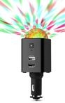 Technaxx USB Autoladeger&auml;t - QC3.0 Schnellladung & USB-C mit Disco LED Sound Effekt