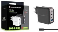Conceptronic 4-Port 100W GaN USB-PD-Ladeger&auml;t mit USB-C-Ladekabel, USB-C x 3, USB-A