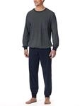 Schiesser Herren Schlafanzug lang mit B&uuml;ndchen - Nightwear Set