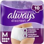Always Discreet Inkontinenz-H&ouml;schen Plus F&uuml;r Frauen, M, 10 H&ouml;schen, Verhindert
