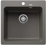 BLANCO NAYA 5 | Granitsp&uuml;le aus SILGRANIT vulkangrau | Einbauart: Einbau von Oben 