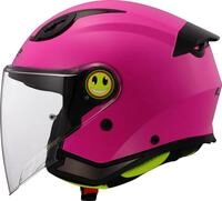 LS2, Jet-Motorradhelm f&uuml;r Kinder FUNNY II SOLID Gloss Pink, M