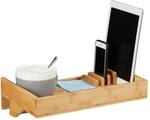 Relaxdays Bettablage, Mini-Nachttisch zum Anklemmen, aus Bambus,...