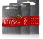 Classbach 3er Schneidebrett-Set Kunststoff | K&uuml;chenschneidebrett mit Saftrinne | BPA