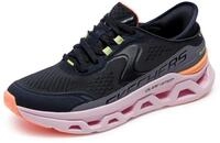 Skechers Damen Glide-Step Altus Sneaker, Black Synthetic Mesh Multi Trim, 39 EU