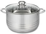 ELO Kochtopf Edelstahl Induktion 24 cm Mit Glasdeckel, Grau 5