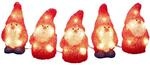 Konstsmide LED Acryl Weihnachtsmann, 5er-Set, 40 warm wei&szlig;e Dioden, 24V, Au&szlig;en