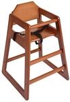 Bolero Robuster, sicherer Hochstuhl aus Holz f&uuml;r Babys und Kleinkinder | Dunkles
