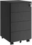 SONGMICS Rollcontainer, Metallschrank, 4 Schubladen, abschlie&szlig;bar