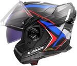 LS2, Modularer Motorradhelm ADVANT X CARBON FUTURE II Gloss White Blue, XXL