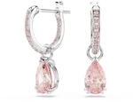 Swarovski Attract Drop-Ohrh&auml;nger, Rosane, Rhodinierte Ohrringe mit Strahlenden