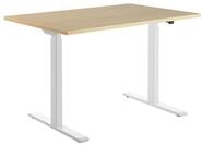 Topstar h&ouml;henverstellbarer Schreibtisch E-Table Holz 120x80 wei&szlig;/ahorn