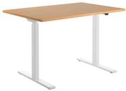 Topstar h&ouml;henverstellbarer Schreibtisch E-Table Holz 120x80 wei&szlig;/buche